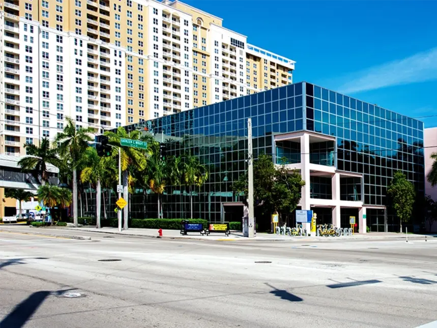 Glass building Broward countys Achieved LEED Gold Certification