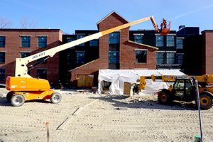 Construction site the final phase of architectural design process