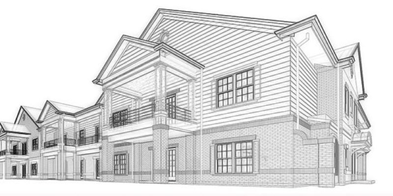 A sketch of house for design bid build approach